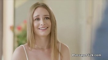 Preview 1 of Fucking Incest - Lovely couple joined by busty teen masseuse
