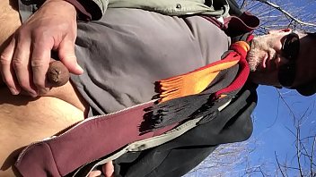 Preview 2 of 2 Women Bbc - hiking in the canyon exposing soft dick