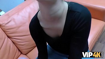 Preview 2 of Lovely Boobs Girl - VIP4k. Blonde stops fighting with BF because stranger gives money