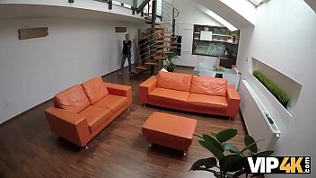 Preview 1 of Lovely Boobs Girl - VIP4k. Blonde stops fighting with BF because stranger gives money