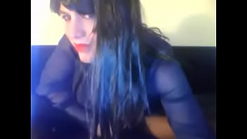 Preview 1 of Bladder Infusion - Horny brunette crossdresser