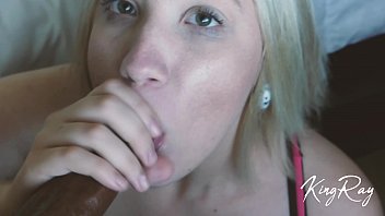 Preview 2 of Mota Girl Woman Xxx Video - Blonde PAWG Gives Sloppy Neck &amp_ Fucks BBC On Bed For Massive Facial
