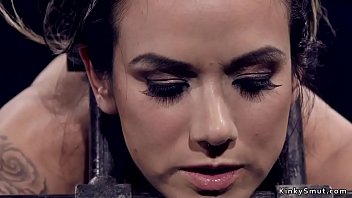 Preview 2 of Kairon Lee Sex Vedio - Brunette in custom metal device whipped
