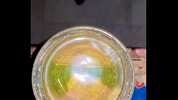 Preview 4 of Teens 123 - Sexy ladyboy in golden piss and drink own golden urine