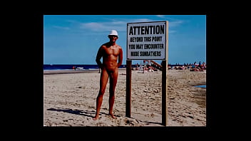 Preview 3 of London Keys Lez - Vintage Naked in Public at Gunnison Beach in New Jersey