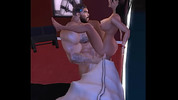 Preview 2 of Seachjony X - handsome hunk cam heyward trains another cheerleader&#039_s pussy