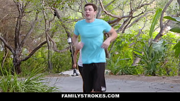 Preview 1 of Porn Tube Doggy - Fitness Stepmom Flirting with Stepson - FamilyOrgasm