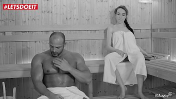 Preview 1 of Sieaan West - LETSDOEIT - Russian Petite Teen Takes On Muscular Guy at The Sauna