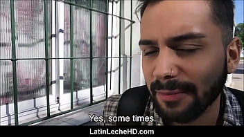 Preview 2 of Sex With Husband On Skype - Young Amateur Straight Latino Paid To Fuck Gay Guy In Alley POV