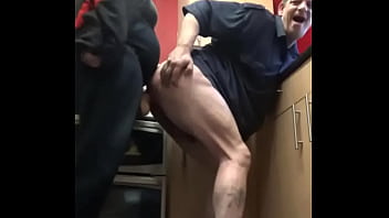 Preview 3 of Akshay Kumar Ka Bf - bisexual mark wright takes a large dildo in his ass balls deep in the kitchen and you can tell he likes it