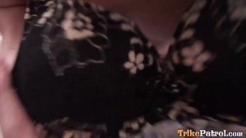 Preview 2 of Latina Braided Pigtail Blowjob - Trike Patrol - Chubby young Filipina enjoying herself a big white dick