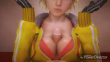 Preview 2 of Japanes Sexy 18 Virgin - Cindy amaciando um grosso pau entre seus lindos seios