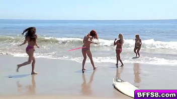 Preview 1 of Cofsucks - Horny teens flirts with the lifeguard and suck his cock!