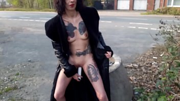 Preview 4 of Massage And Sex Outside House - Slut Lucy masturbation in public