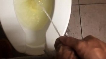 Preview 3 of He Swallows Her Pussy Orgasm - Big dick caught pissing