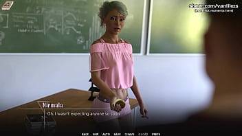 Preview 1 of Clit Lesbiam - Latina Teen Gives Blowjob In Class For Money | Taboo University(Steam game) | Part #1
