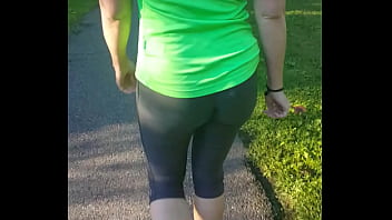 Preview 1 of Kalecha - Spandex cuckhold wife swap public see through