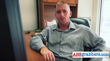 Preview 2 of Sanyo Leon Xxx Video - Queer stud gives head in the office to gay in POV