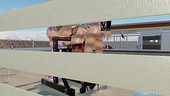 Preview 2 of Kenyan Kamba Girl Fucking - Futas Stella and Juna fuck Gwen roughly in BDSM style outdoors [Excerpt,  Old Work]