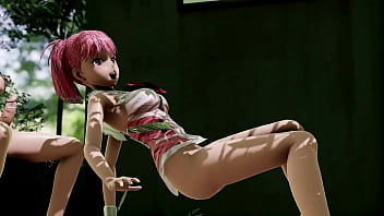 Preview 2 of Cum Boob Dick - FUTANARI MMD THREESOME