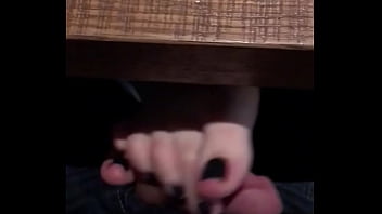 Preview 3 of Xxx Sanly Lanui - Public FootJob in restaurant