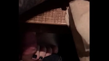 Preview 1 of Xxx Sanly Lanui - Public FootJob in restaurant