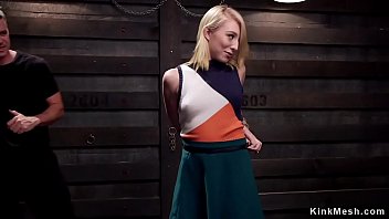 Preview 2 of Fon Nambar Rad Lit - Masochistic blonde slave trained in dungeon