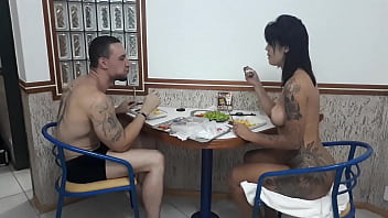 Preview 4 of Anik201 Pussy - Shayenne Samara jantando pelada com ator novato Renan Scorpion