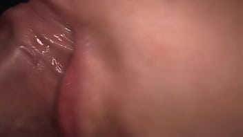 Preview 1 of Sofya Lion - The girl plays with her tongue with the bridle of my penis and gets a double portion of cum inside her pussy