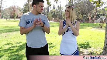 Preview 2 of Step Fther Sleep - Skinny cheerleader stepsis Carmen decided to fuck her stepbro today Her plan was a success