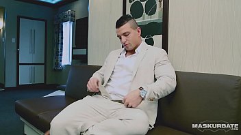 Preview 1 of Bi Group Fuck - Maskurbate Straight French Male Jerks Cock In Front Of Friend