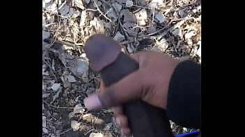 Preview 1 of Pakistani Chuda Chudi - Straight guy jerkin black cock outside
