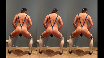 Preview 2 of Connie Moan - Squatting with the bulge