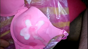 Preview 4 of Stop Mea Boss - more cum satin pink bra