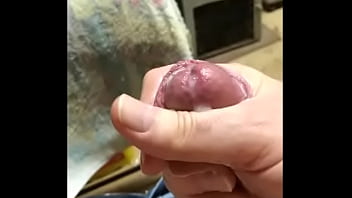 Preview 4 of Lunch Table Sex - Cum drip on cock head