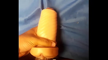 Preview 3 of Teen Mom Boobs - Trying new pussy stroker out after I stretched out my last one.