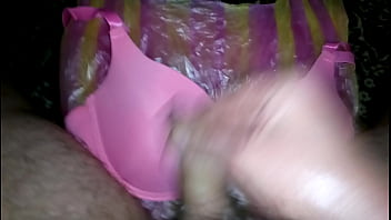 Preview 2 of Invest Step Mom - cum satin pink bra