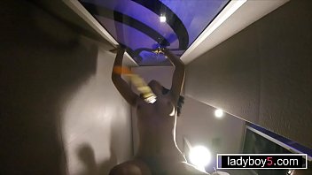 Preview 4 of Force Young Friend Sister - Handcuffed ladyboy teen with big boobs blowjob and anal