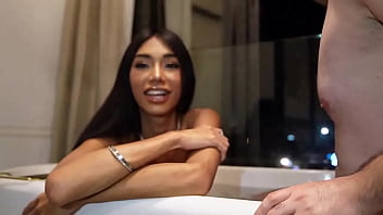 Preview 1 of Cant See Dick - Hot Blowjob In A Bathtub!#blowjob #ladyboy #thaislut #asianwhore #cuminmouth #hotladyboy