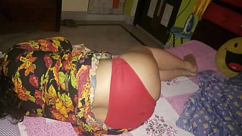 Preview 2 of Crying Onocent Teen - Fem Desi wife in bed with thunder thigh