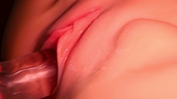 Preview 3 of Grand Mother Sex Dother - Yes,  the transparent cock is fucking her.