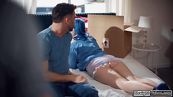 Preview 2 of Boyboyfuck Com - Busty babe sends her ex bf out the door to fuck his relative