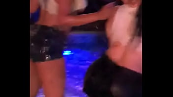 Preview 2 of Belgium Mom Son - Girls shaking tits and ass in pool party