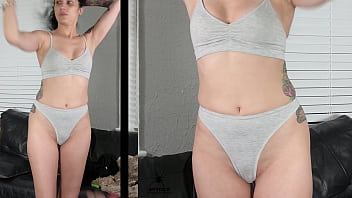 Preview 3 of Desi Inadan - Jazmin models two outfits a lingerie set and a swim set
