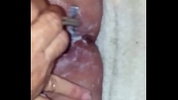 Preview 3 of Guy Became Sissy - shaving pussy