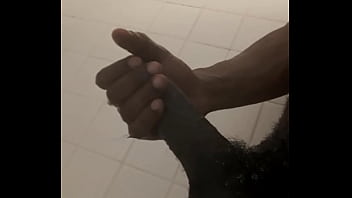 Preview 1 of Babixxxviedo - Stretchlong stroking big black cock in shower