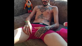 Preview 1 of Big Mom Bazzer - endowed dark-haired man showing off the soles of his feet