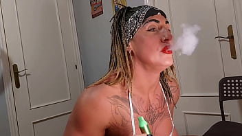 Preview 1 of Grannys Girl - Smoking and eating the dick of the vicious bastard