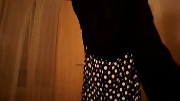 Preview 1 of Dawn Bradshaw - Crossdresser in polkadot dress having fun alone at home