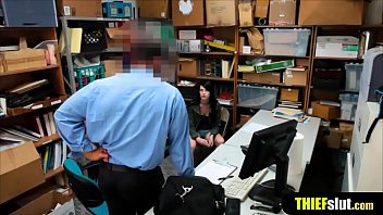 Preview 2 of Ini Edo Sex - Gypsy shoplifter woman gets rough fucked by a mall cop